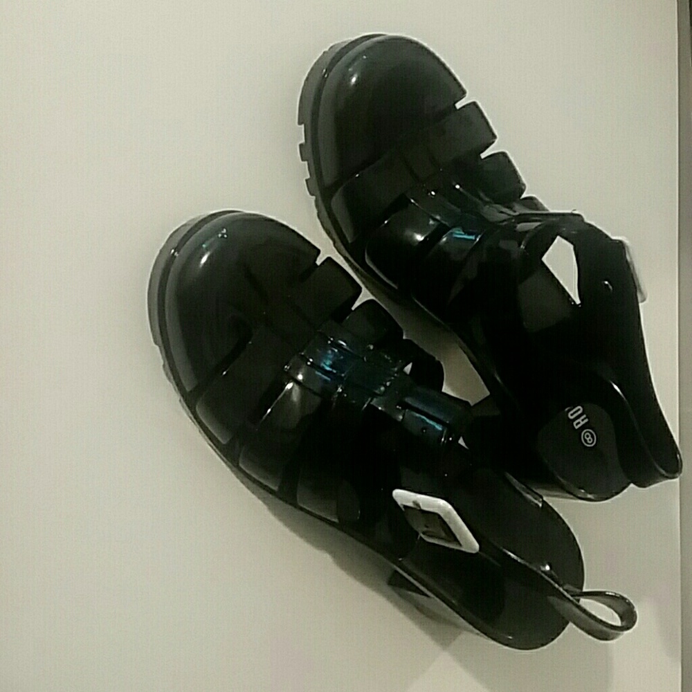 Jelly shoes.